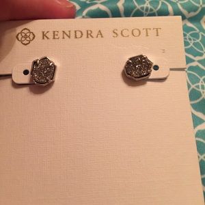 Kendra Scott Platinum Drusy Logan Earrings
