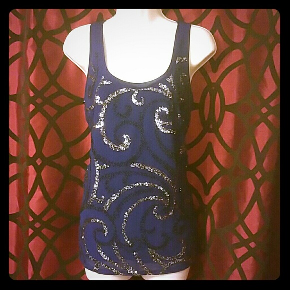 Express Tops - Sequin EXPRESS tank top
