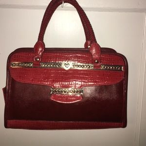 Brand new red leather authentic Brighton Handbag