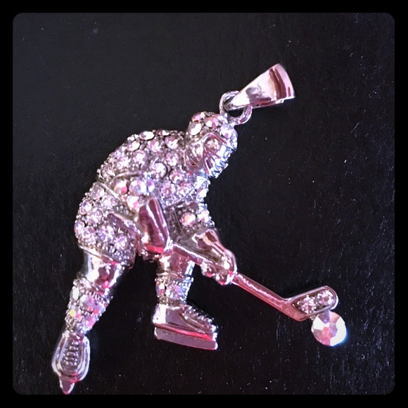 🏒Silver Hockey Fan Pendant 🏒