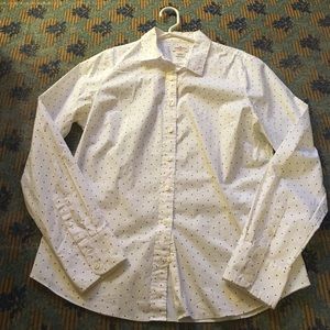 J. Crew polka dot button down shirt