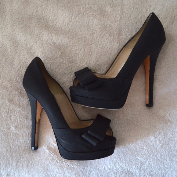 FENDI Shoes - [Fendi] Platform Bow Peeptoe Heels