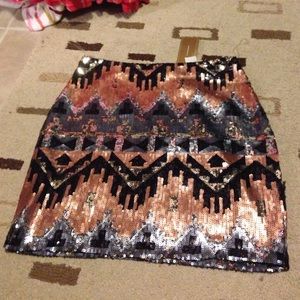 Beautiful sequined mini skirt