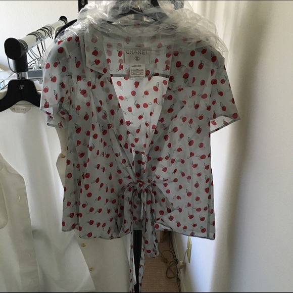 Chanel cherry print shirt
