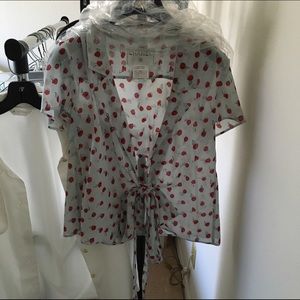 Chanel cherry print shirt