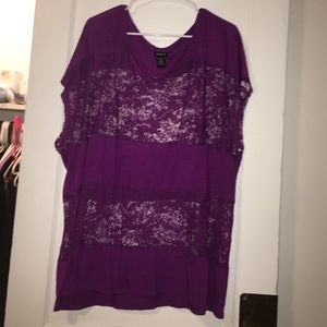 Purple lace Torrid top