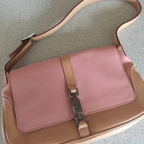Gucci pink and tan handbag authentic