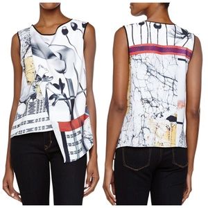 Clover Canyon Xray Garden draped woven top