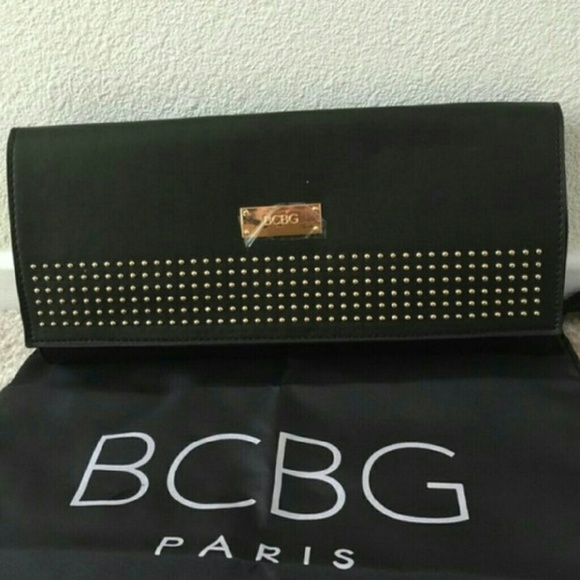 BCBG Black Studded Clutch Bag - Picture 2 of 4