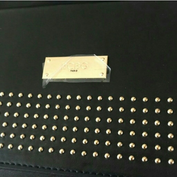 BCBG Black Studded Clutch Bag - Picture 3 of 4