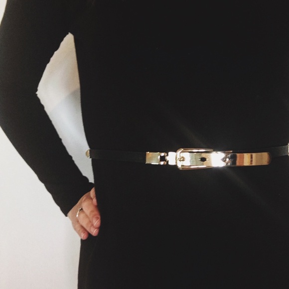BLACK + GOLD WAIST BELT