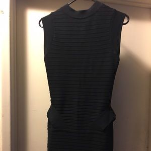 Black dress silver zipper down the back