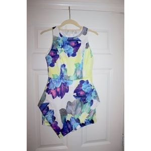 Asymmetrical Floral Romper
