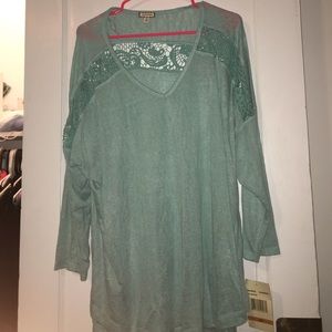 Tiffany blue lace sweater