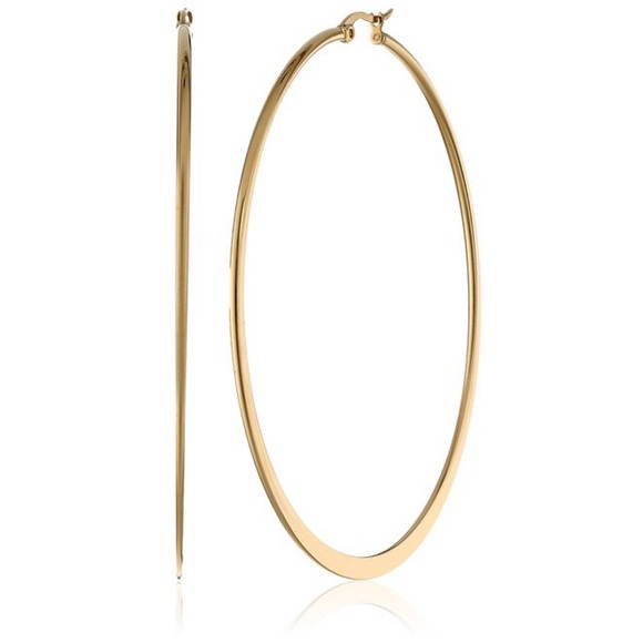 Gold plated hoop earrings
