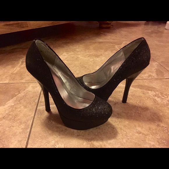 Black Sparkly Heels