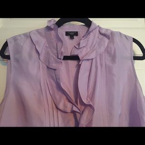Talbots Sleeveless Ruffled Blouse