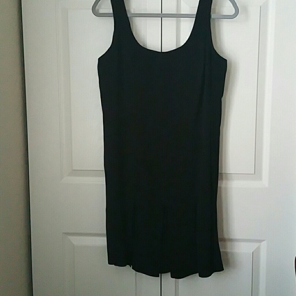 Sexy open pleaded black dress