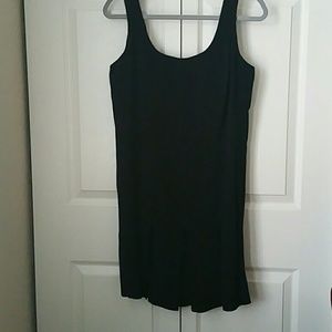 Sexy open pleaded black dress