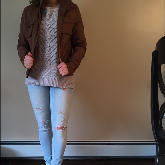 American rag faux-leather jacket