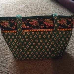 SALE Vera Bradley green fields larger tote