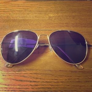 Purple tinted sunglasses