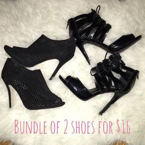 Bundle of 2 open toe shoes