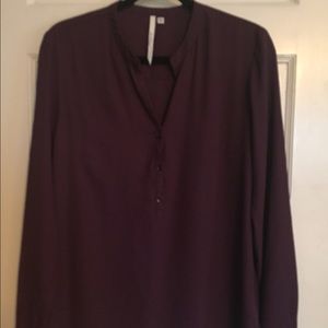 Bellatrix Burgundy Popover Blouse