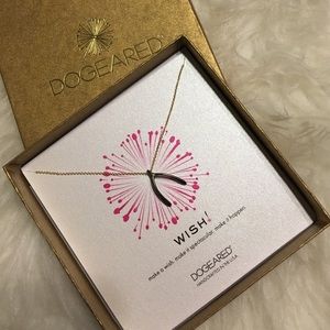 NIB Dogeared Gold Wishbone Necklace