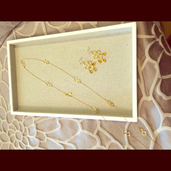 Stella & Dot | Clover Necklace and Earrings