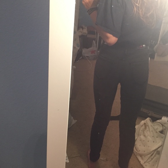 Black Ripped Skinny Jeans - Picture 3 of 4