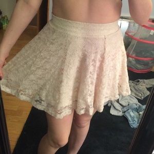 Cream lace skirt