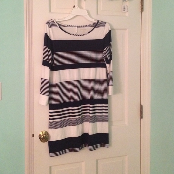 Lilly Pulitzer Blue/White Quarter Sleeve Dress