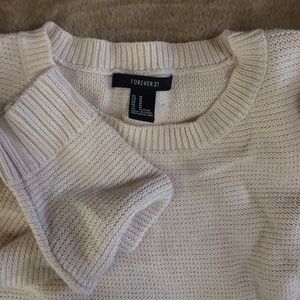 Forever 21 light pink knit sweater