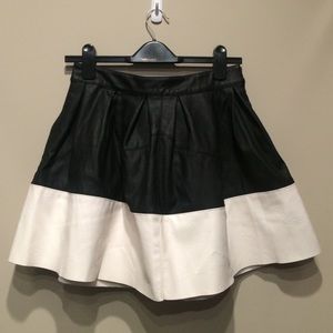 ASOS Vegan Leather Skater Mini Skirt