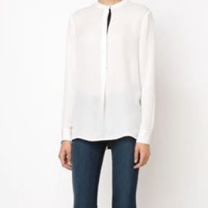 Vince contrast slit blouse