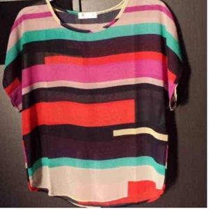 Womens Colorful Summer Blouse