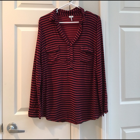 Red and black stripped splendid shirt