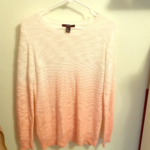 Ombré pink and white sweater