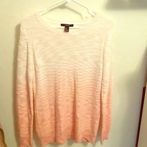 Ombré pink and white sweater