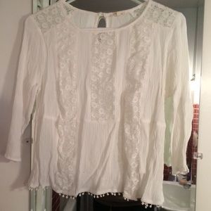 White bohemian shirt