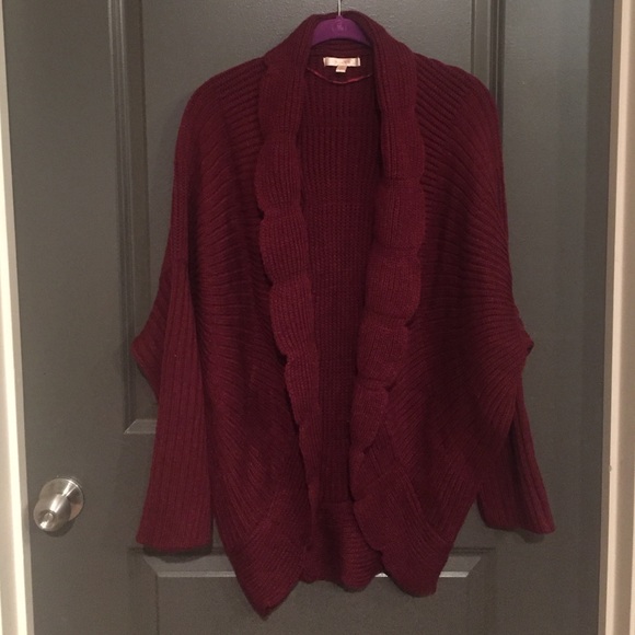 Crimson oversized cardigan