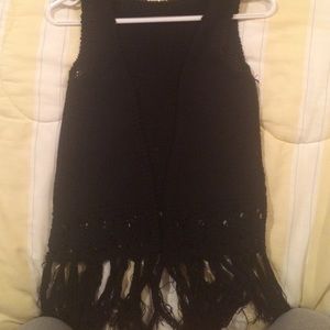 knit boho vest