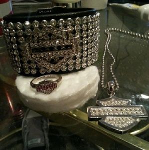 Harley davidson bling jewelry set