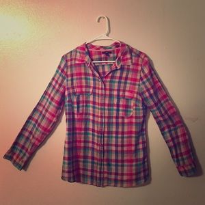 Gap Plaid  Long Sleeve Button Down