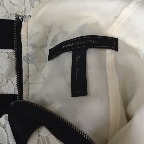 Bcbgmaxazria RENATA ivory combo lace dress - Picture 2 of 5