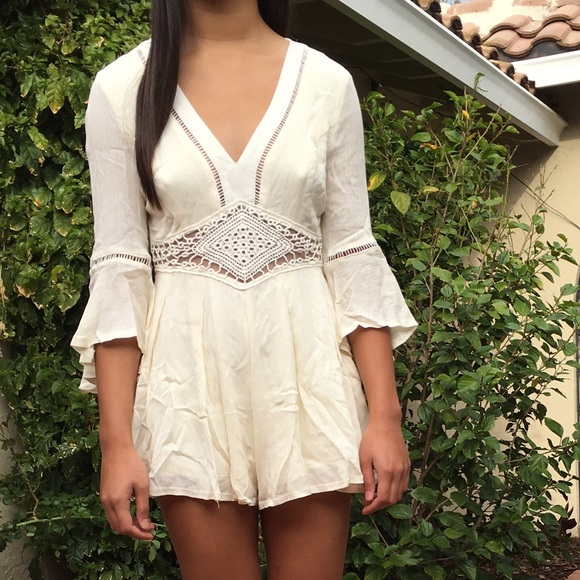 NWT lace ivory romper