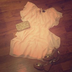 Peach layered dress