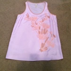 J Crew purple/pink tank W/ tulle detail size 2