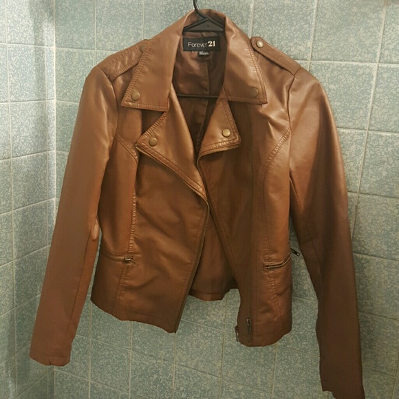 Forever 21 Jackets & Blazers - F21 Faux Leather Moto Jacket